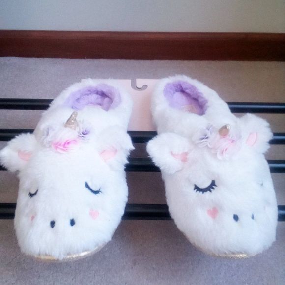 CHINESE LAUNDRY Women Faux Fur Unicorn Clog Slippers - NEW NWOT - Picture 1 of 6